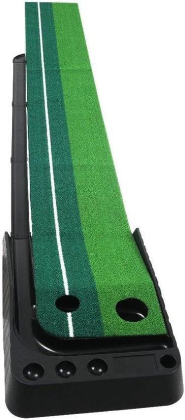Centra  250cmx40cm Auto Return Portable Golf Putting Mat - Green/Black - Brand New