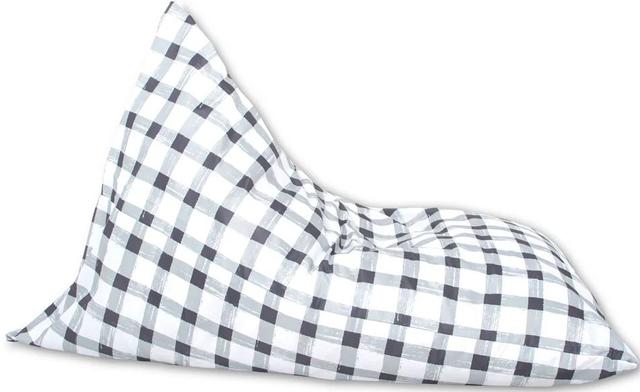 Sack Me  Gingham Lounger Bean Bag Cover (Regular Size) in Grey in Premium condition