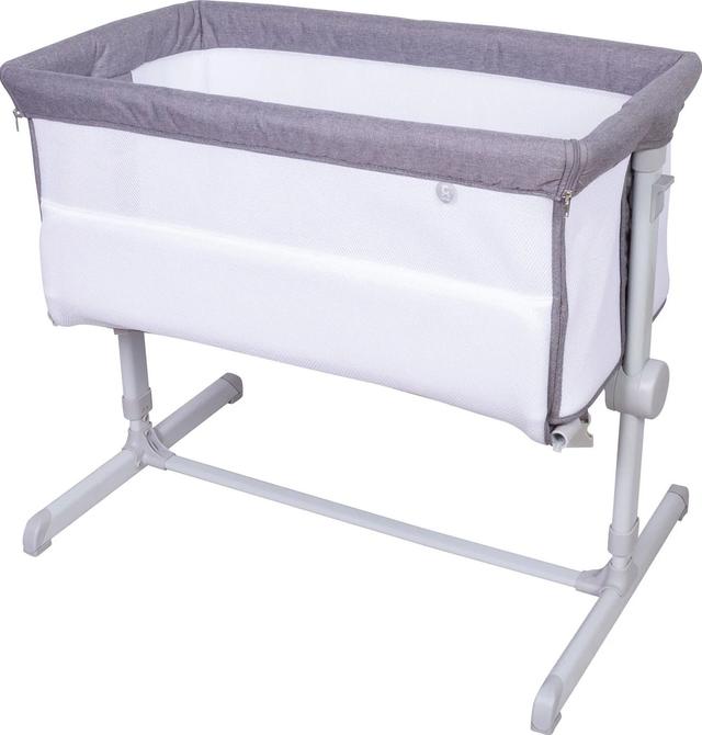 Child Care  Dusk Bedside Sleeper Bassinet with Mattress  in Grey in Premium condition