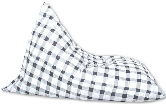 Sack Me  Waterproof Bean Bag Cover (Regular Size) in Grey Gingham in Premium condition