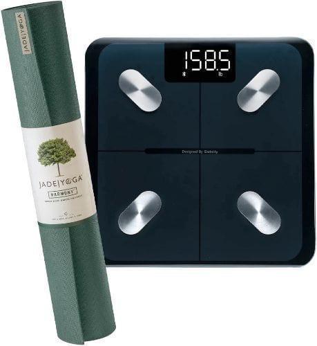 Jade Yoga  Harmony Yoga Mat (68" Length) + Etekcity Scale for Body Weight and Fat Percentage (Bundle) - Jade Green - Brand New