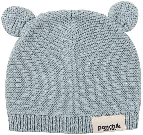 Ponchik Babies + Kids  Bear Ear Knit Beanie (3 - 12M) - Jade - Over Stock
