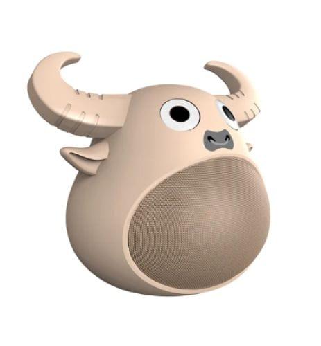 Fitsmart  Bluetooth Animal Face Speaker Portable Wireless Stereo Sound in Khaki in Brand New condition