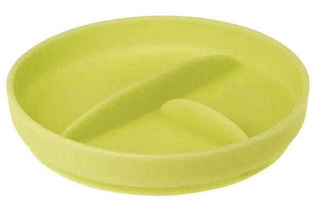 Olababy  Silicone Divided Suction Plate  in Kiwi in Premium condition