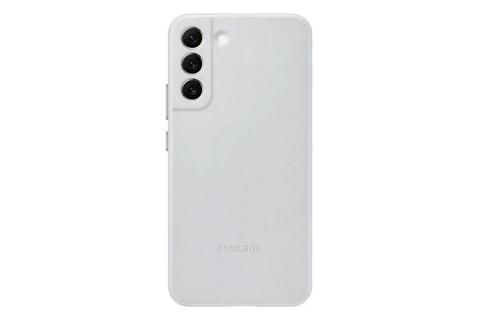 Samsung  Leather Cover Phone Case for Galaxy S22+ - Light Grey - Brand New