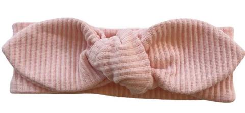 Rai & Co  Ribbed Knotted Headbands  - Light Pink - Over Stock