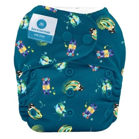 Bare Essentials  One Size Fits Most Cloth Nappy - Little Critters - Over Stock