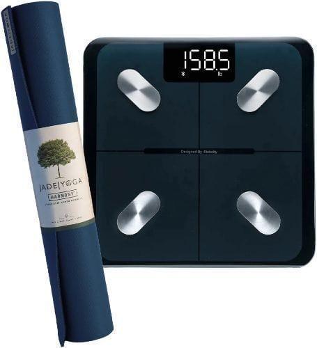 Jade Yoga  Harmony Yoga Mat (68" Length) + Etekcity Scale for Body Weight and Fat Percentage (Bundle) - Midnight Blue - Brand New