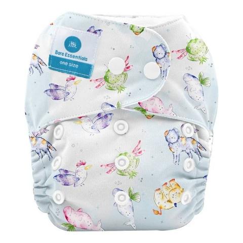Bare Essentials  One Size Fits Most Cloth Nappy - Mystical Creatures - Over Stock
