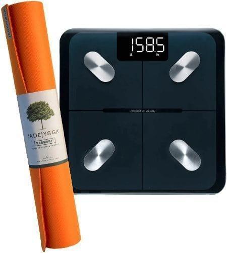 Jade Yoga  Harmony Yoga Mat (68" Length) + Etekcity Scale for Body Weight and Fat Percentage (Bundle) in Orange in Brand New condition