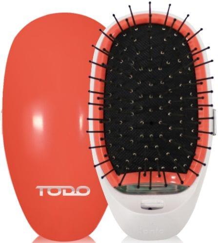 TODO  Straightening Ionic Hair Brush Smooth Silky Hair Stainless Steel - Peach - Brand New