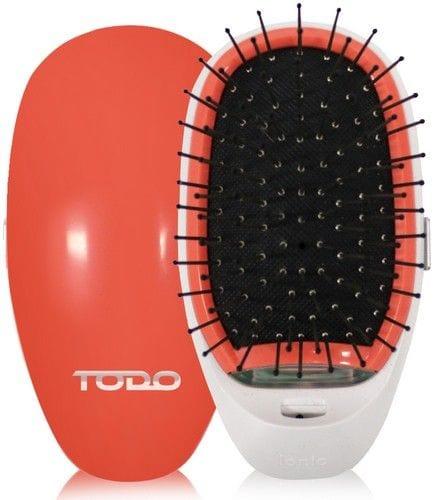TODO  Ionic Styling Hair Brush Health Smooth Silky Hair Stainless Steel Bristle Comb - Peach - Brand New