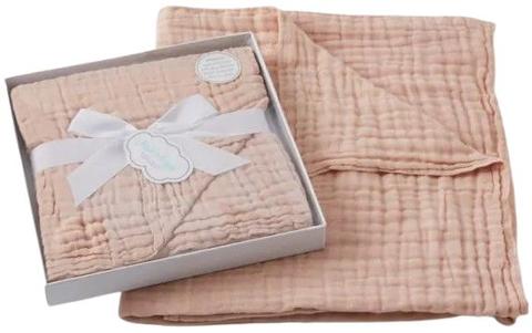 Jiggle & Giggle  Double Muslin Cotton Blanket - Peach Whip - Over Stock
