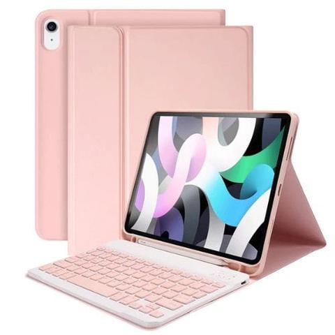 Tough On  Wireless Keyboard Smart Cover iPad Case for iPad 10 (2022) 10.9" - Pink - Brand New