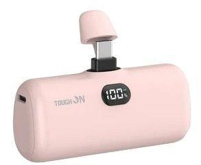 Tough On  Mini Portable Charger Power Bank USB C Charging for Android (5000mAh) - Pink - Brand New