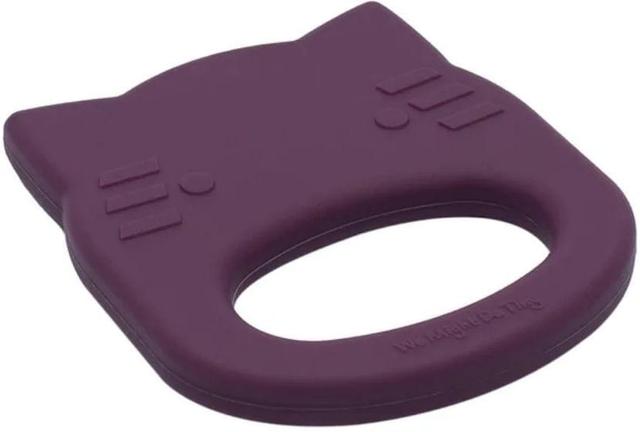 We Might Be Tiny  Cat Silicone Baby Teether in Plum in Premium condition