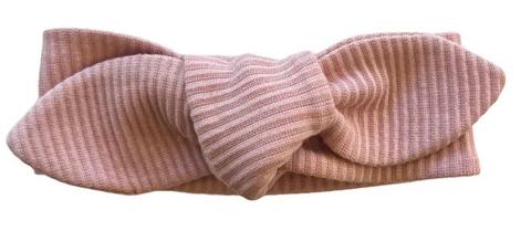 Rai & Co  Ribbed Knotted Headbands  - Powder Pink - Over Stock