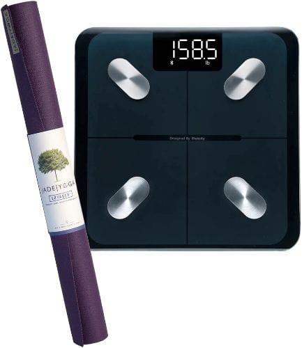 Jade Yoga  Voyager Yoga Mat + Etekcity Scale for Body Weight and Fat Percentage (Bundle) in Purple in Brand New condition