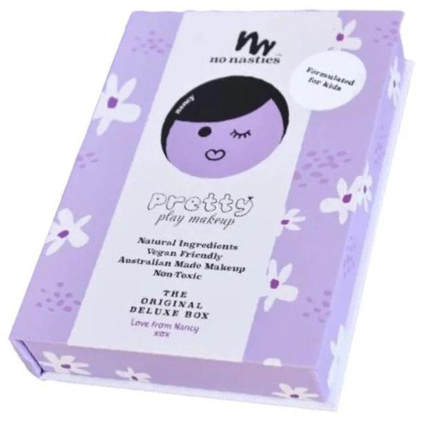 No Nasties  Nancy Deluxe Purple Pressed Powder Kids Play Makeup Box in Purple in Brand New condition