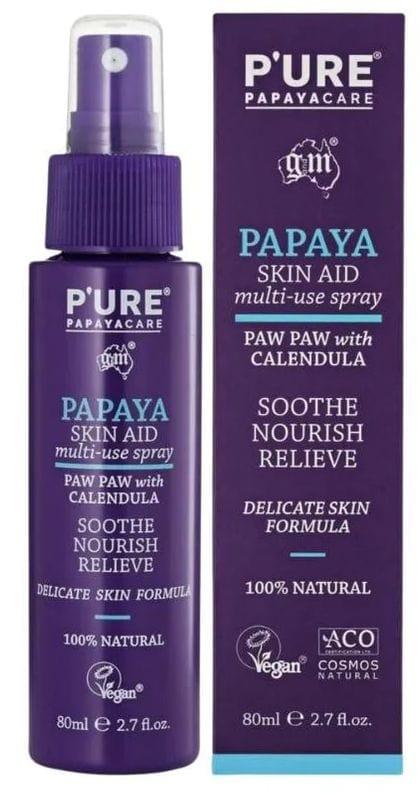 Pure Papayacare  Skin Aid Multi-Use Papaya Spray - Purple - Brand New