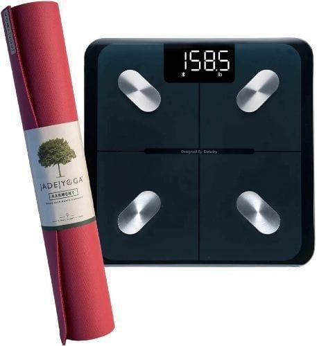 Jade Yoga  Harmony Yoga Mat (68" Length) + Etekcity Scale for Body Weight and Fat Percentage (Bundle) - Raspberry - Brand New