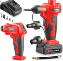 Topex  2-IN-1 Cordless High Volume & Pressure Inflator Deflator in Red in Brand New condition