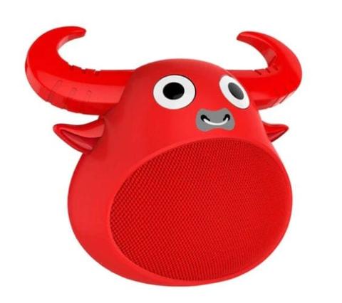 Fitsmart  Bluetooth Animal Face Speaker Portable Wireless Stereo Sound - Red - Brand New