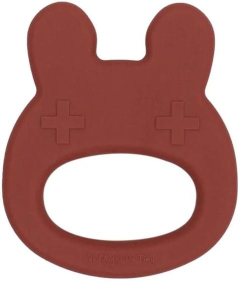 We Might Be Tiny  Bunny Silicone Baby Teether - Rust - Over Stock