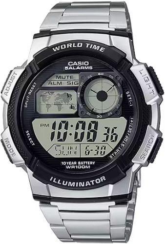 Casio  AE-1000WD-1AV Digital Men's Watch - Silver - Excellent