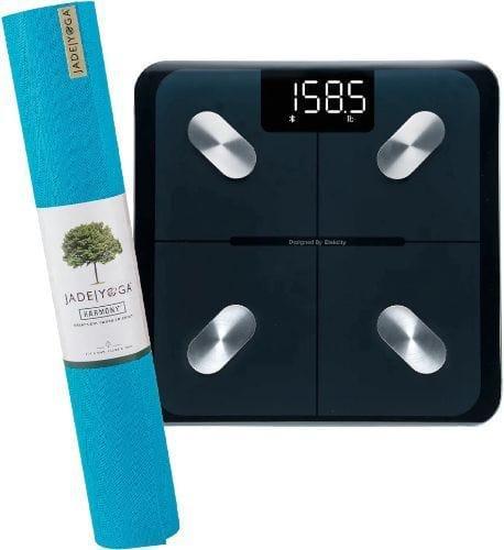 Jade Yoga  Harmony Yoga Mat (68" Length) + Etekcity Scale for Body Weight and Fat Percentage (Bundle) - Sky Blue - Brand New