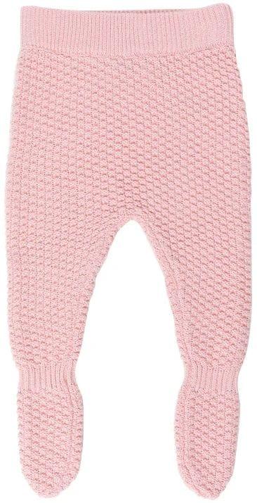 Ponchik Babies + Kids  Footed Bubble Knit Pant Leggings (3 - 6M) - Strawberry Milk - Over Stock