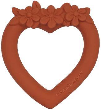 A Little Lovely  Sweet Heart Teething Ring in Terracotta in Over Stock condition