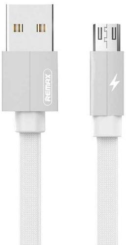 Remax  RC-094m Kerolla Micro USB Braided Fast Charging Cable 2.4A (1M) - White - Brand New