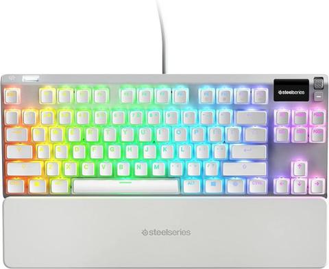 SteelSeries  Apex 7 TKL Compact Mechanical Gaming Keyboard (Red Switch) - White - Premium