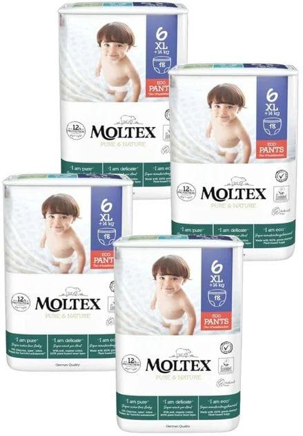 Moltex  Eco Pull Up Pants XL (Size 6) (Bulk) - White - Brand New