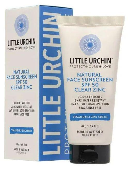 Little Urchin  Natural Zinc Clear Sunscreen (50g) in White in Brand New condition