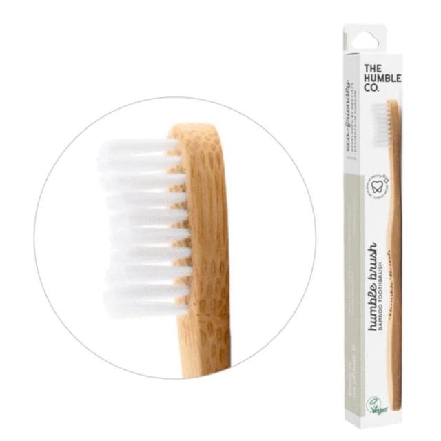 The Humble Co.  Adult Medium Toothbrush in White in Brand New condition