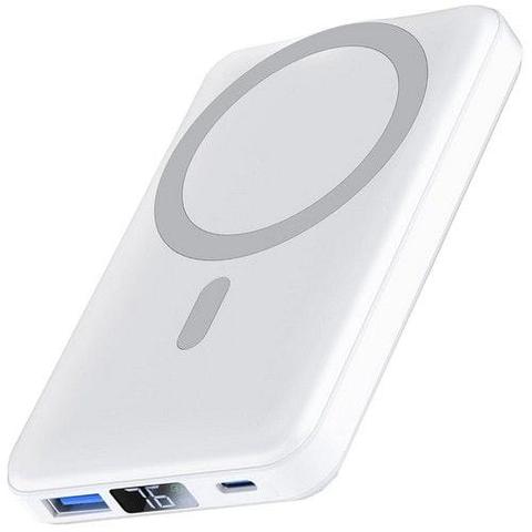 TODO  Magnetic Power Bank Wireless Charger 10000Mah 22.5W LED Display Type-C MagSafe Charge - White - Brand New
