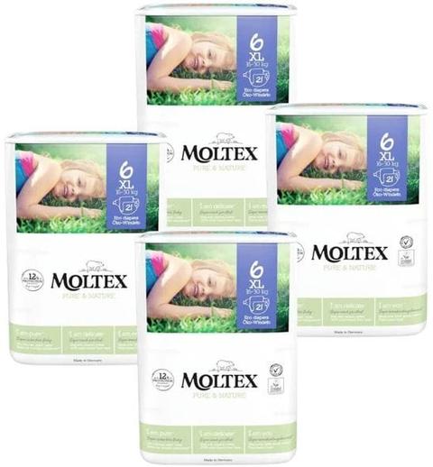 Moltex  Eco Nappies XL (Size 6) (Bulk) - White - Brand New