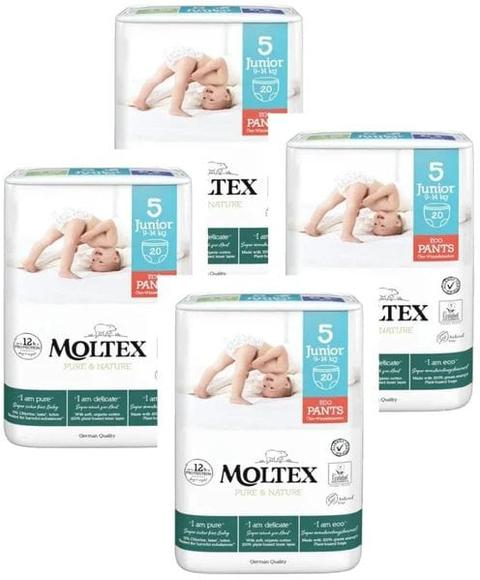 Moltex  Eco Pull Up Pants Junior (Size 5) (Bulk) - White - Brand New