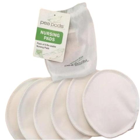 Pea Pods  Bamboo Nursing Pads - White - Over Stock