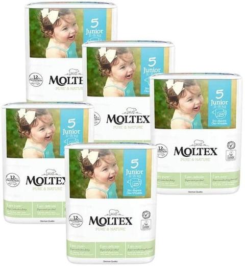 Moltex  Eco Nappies Junior (Size 5) (Bulk) - White - Brand New