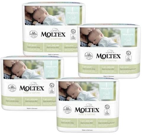 Moltex  Eco Nappies Newborn (Size 1) (Bulk) - White - Brand New