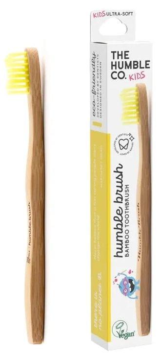 The Humble Co.  Kids Ultra Soft Toothbrush - Yellow - Brand New