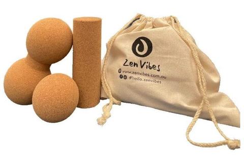 Zenvibes  Natural Cork Massage Kit - Plain - Brand New