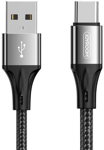 Joyroom  N1 Series Nylon Cord USB-C Type C Fast Charger (0.2m) - Black - Brand New