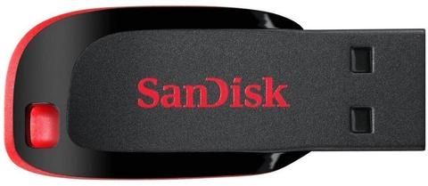 SanDisk  USB 2.0 SDCZ50 Cruzer Blade Flash Drive - 32GB - Black - Brand New