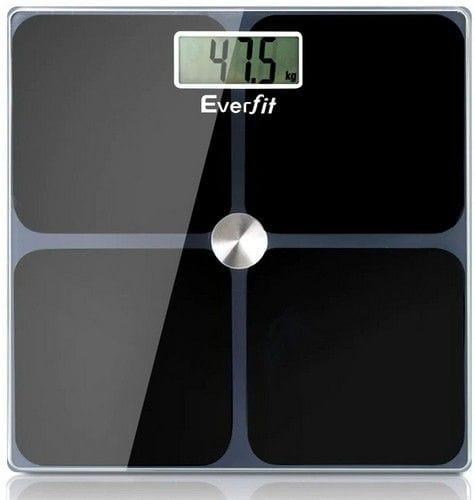 Everfit  Bathroom Scales Digital Weighing Scale 180KG Electronic Monitor Tracker in Black in Brand New condition