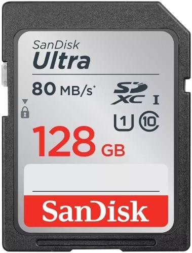 SanDisk  Ultra SDHC/SDXC UHS-I Memory Card (Up to 100MB/s) - 128GB - Black - Brand New