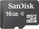 SanDisk  MicroSDHC Class 4 Memory Card 16GB in Black in Brand New condition